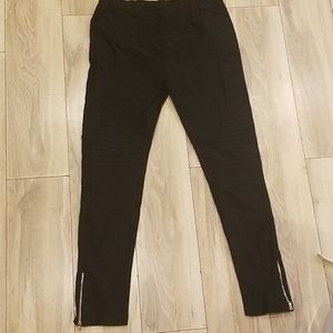 Black moto style jeggings - XL